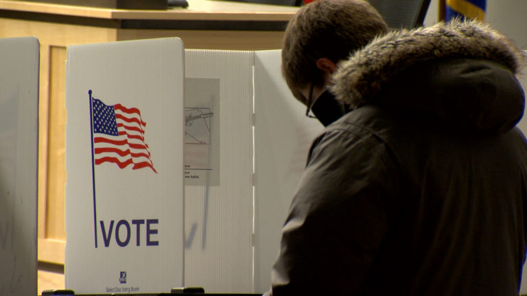Wisconsinite votes in Feb. 18, 2020 spring primary. Wisconsinite votes in Feb. 18, 2020 spring primary.