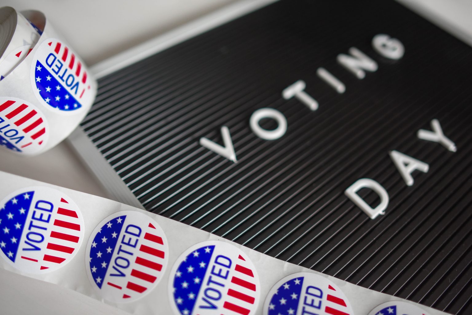 A roll of I Voted stickers