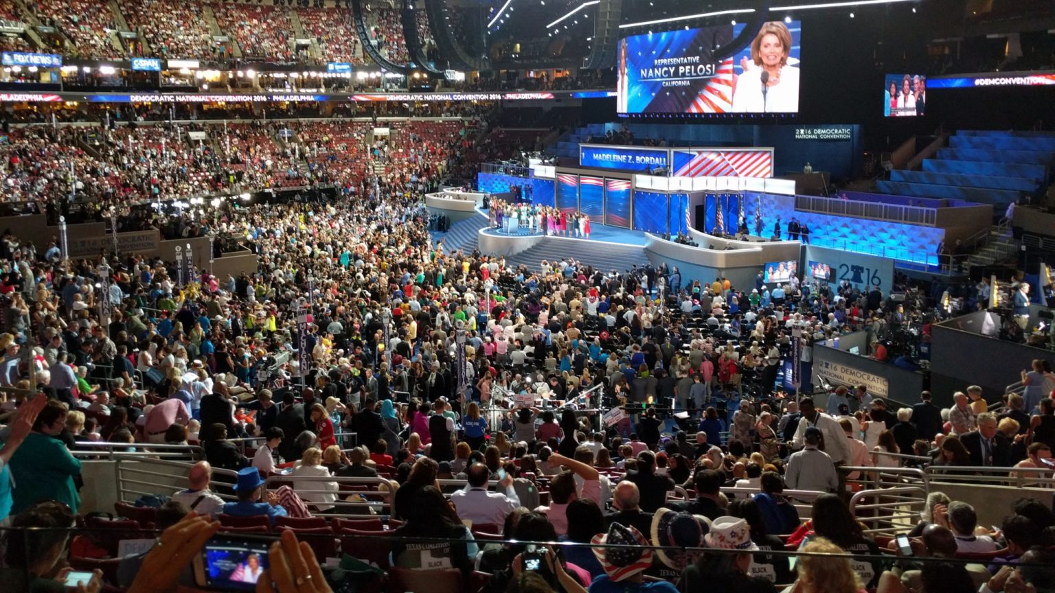 Scene from the 2016 Democratic National Convention in Philadelphia.