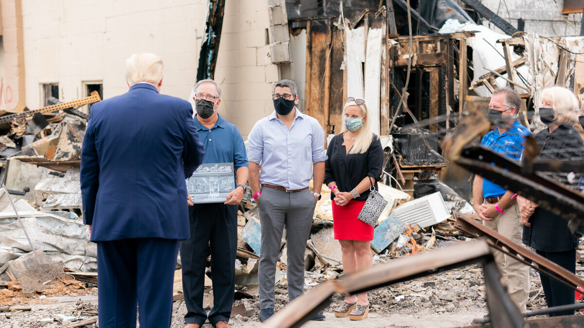 Burnt building in Kenosha