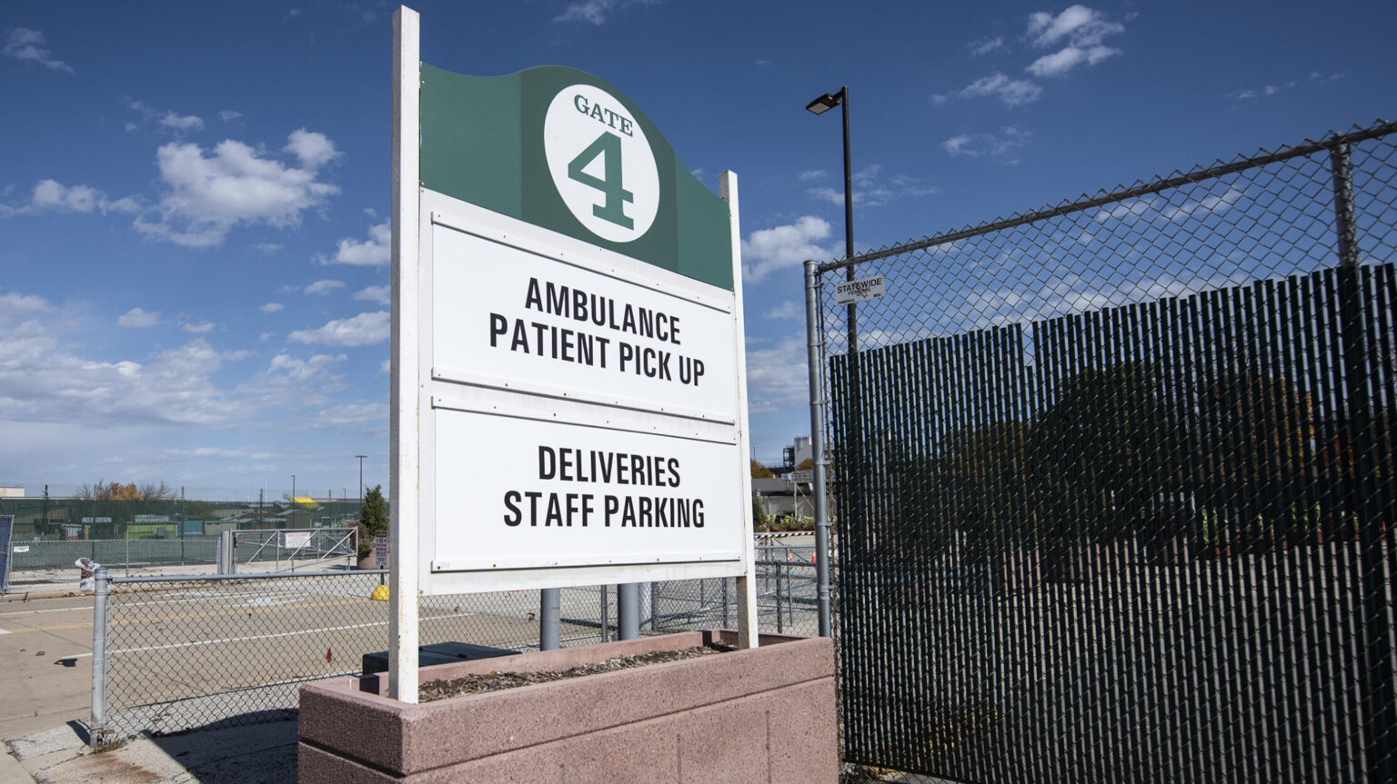 A sign outside of State Fair Park in West Allis on Tuesday, Oct. 13, 2020. (Courtesy: Angela Major / WPR)