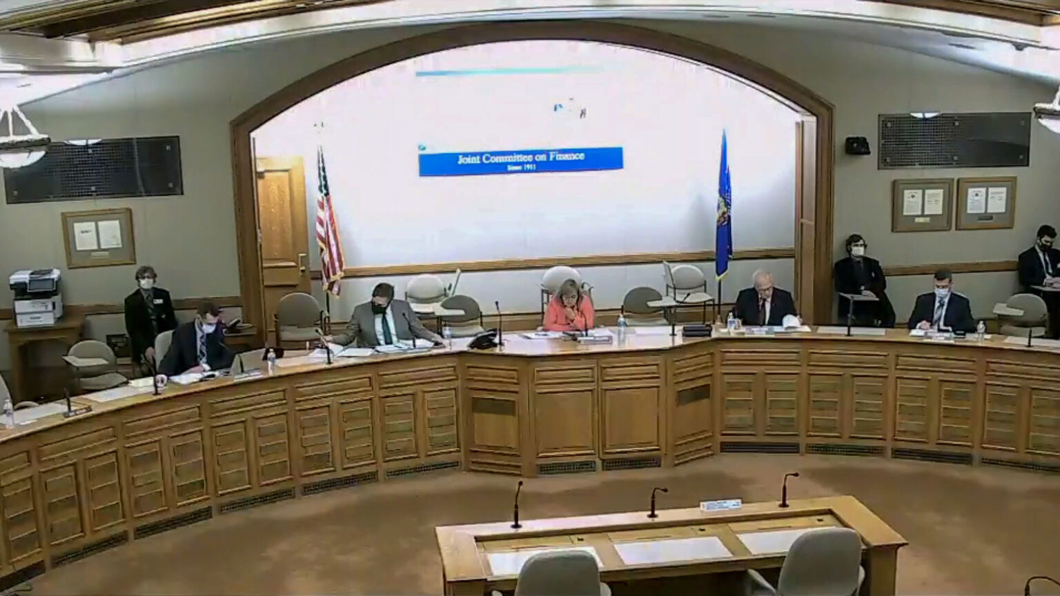 The Legislature's Joint Committee on Review of Administrative Rules meets to discuss the state's 25% capacity limit Oct. 12, 2020. (Courtesy: WisEye)