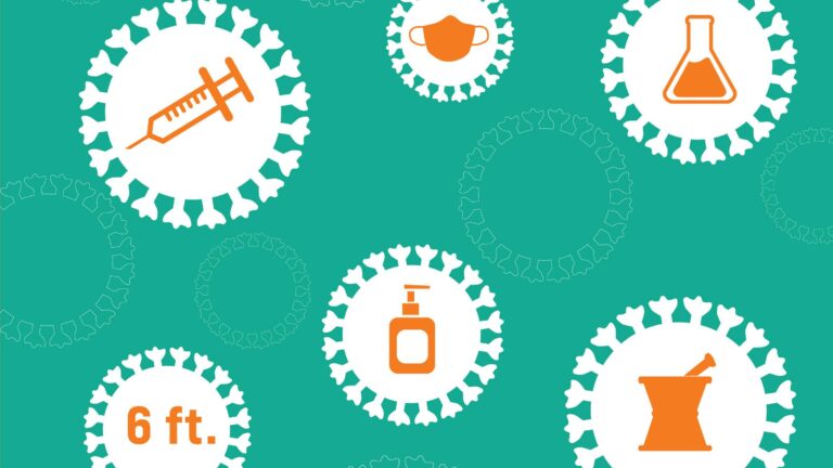 Coronavirus illustration. (Courtesy: Philip Ashby / PBS Wisconsin)