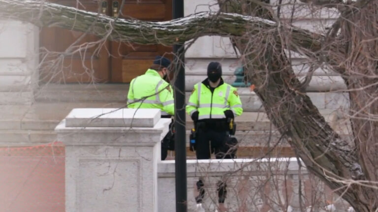 Police outside Capitol