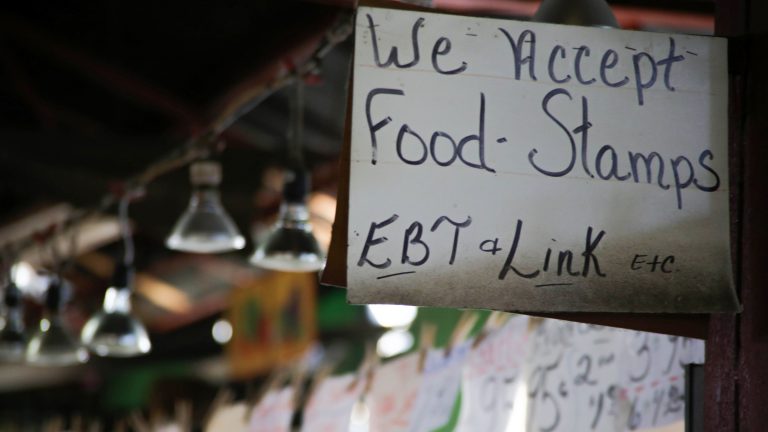 food stamps sign