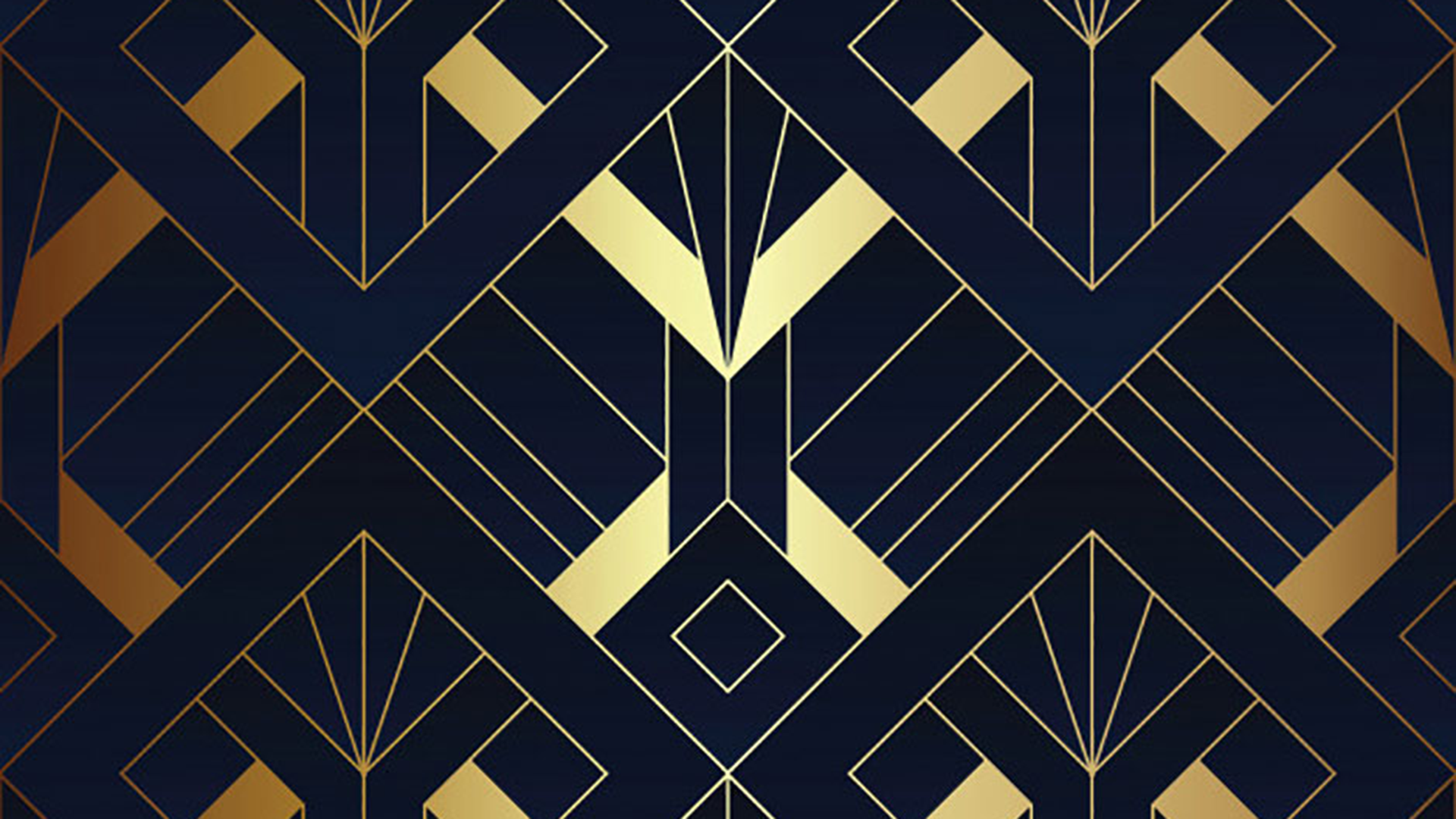 Black and gold geometric, Art Deco design