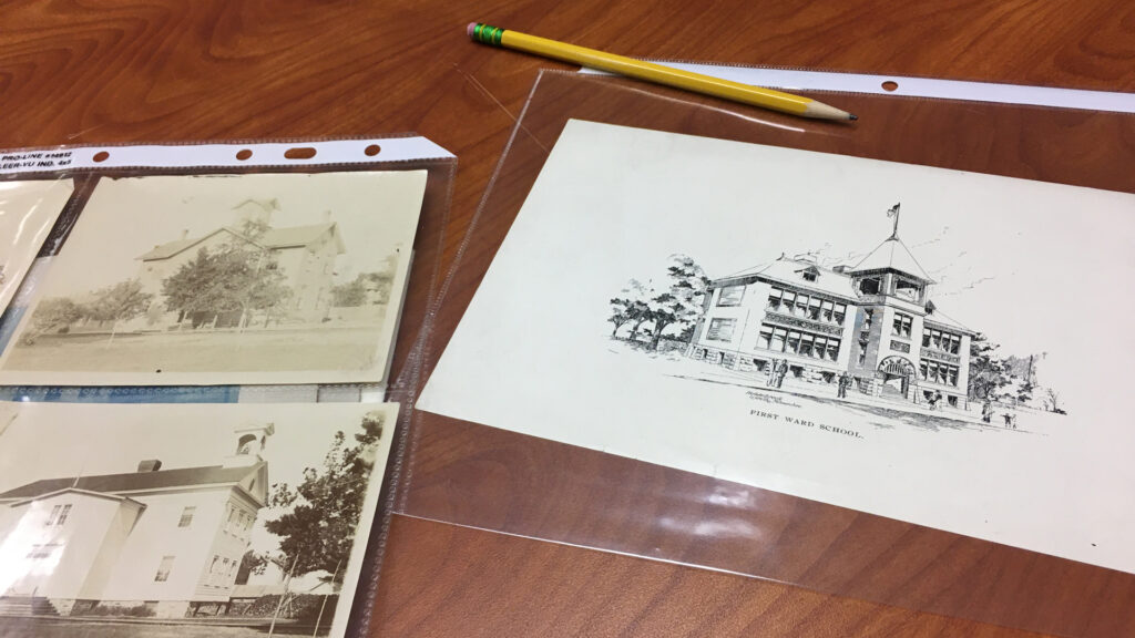 archival images of buildings in Stevens Point, Wisconsin