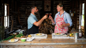 ‘Wisconsin Foodie’ host Luke Zahm cooks with Inga Witscher, of ‘Around the Farm Table’