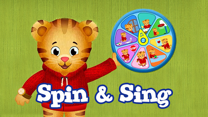 Daniel Tiger holds a spinning wheel
