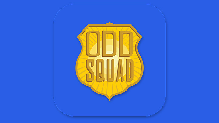 An illustration of an Odd Squad badge