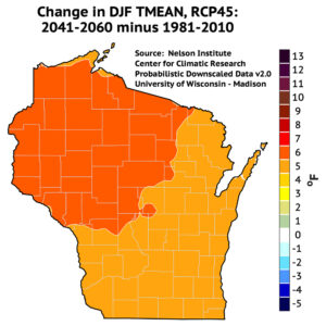 Climate change is warming Wisconsin winters faster than other seasons