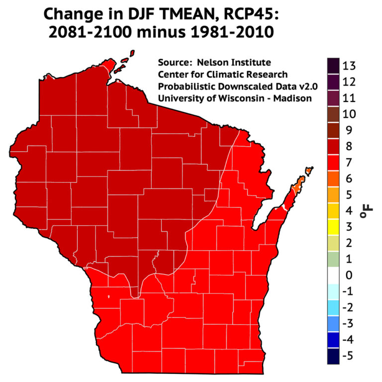 Climate change is warming Wisconsin winters faster than other seasons