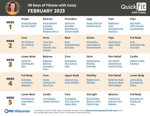 A thumbnail of a workout calendar