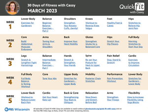 A thumbnail of the 2023 March workout calendar