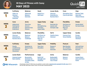 Thumbnail for the Quick Fit Fitness Calendar, May 2023
