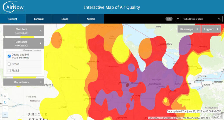Heavy wildfire smoke causes Wisconsin to have worst air quality in the US