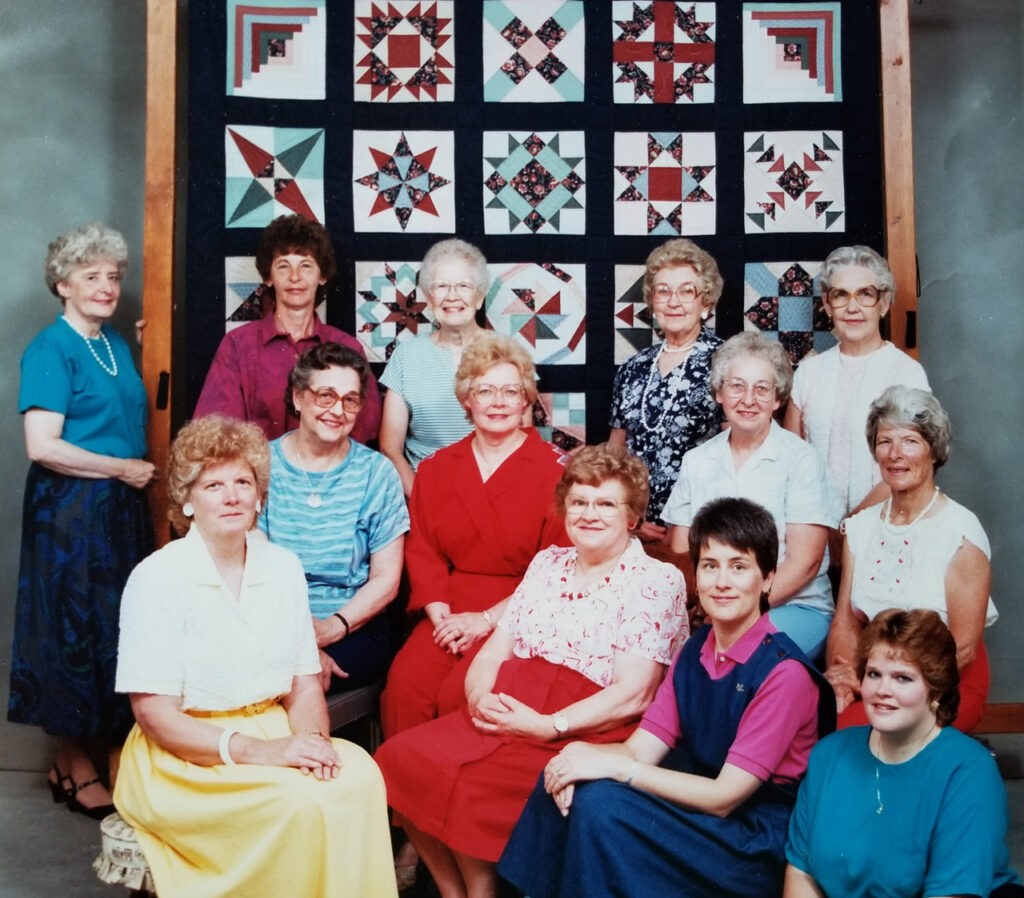The Sun Prairie Quilters pose for a portrait in the mid 1980s.