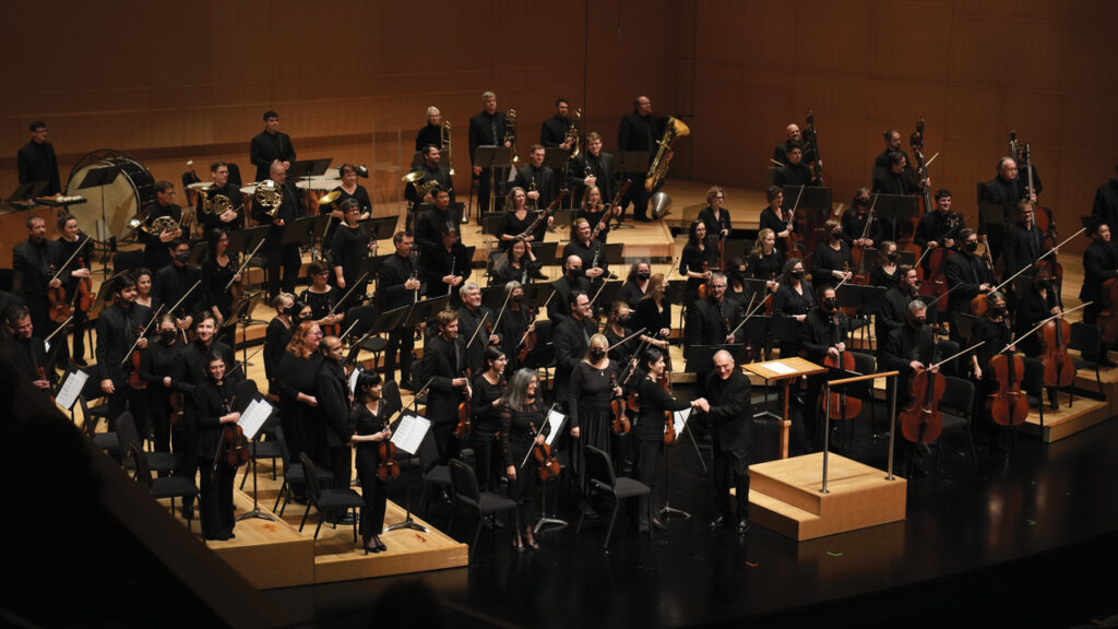 Madison Symphony Orchestra on stage.