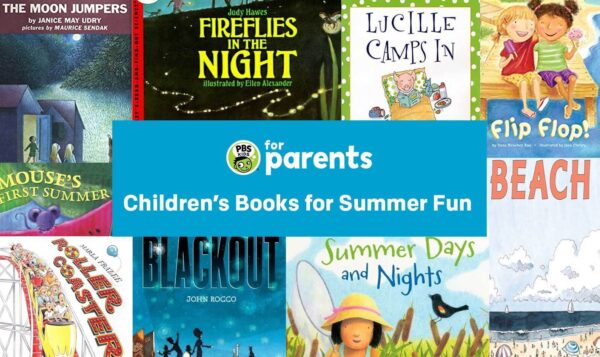 A collage of picture books with text that reads: Children's books for summer fun.