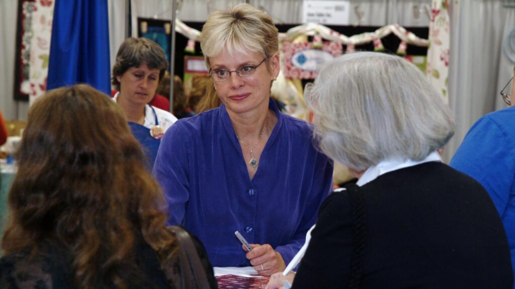 Nancy Zieman hosts a meet and greet at the 2005 Great Wisconsin Quilt Show.