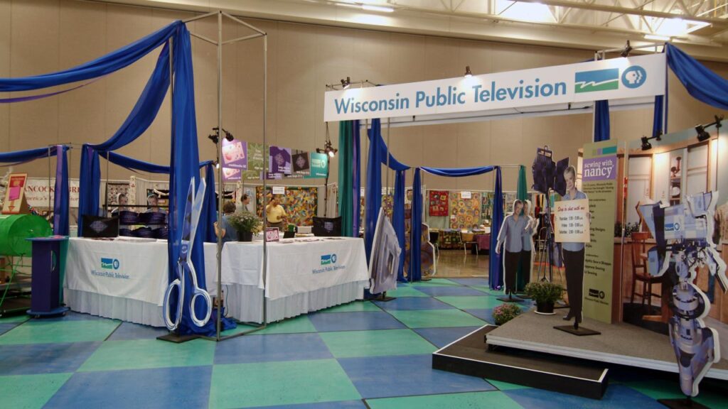 The PBS Wisconsin, then Wisconsin Public Television, booth at the 2005 Great Wisconsin Quilt Show.