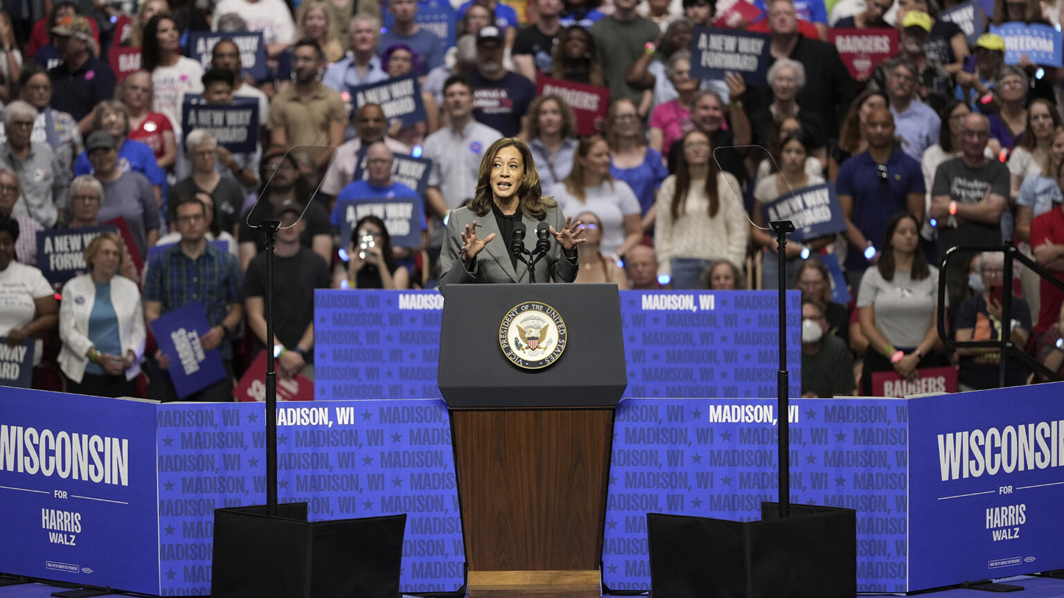 Harris draws large crowd in Madison at her fourth 2024 campaign rally