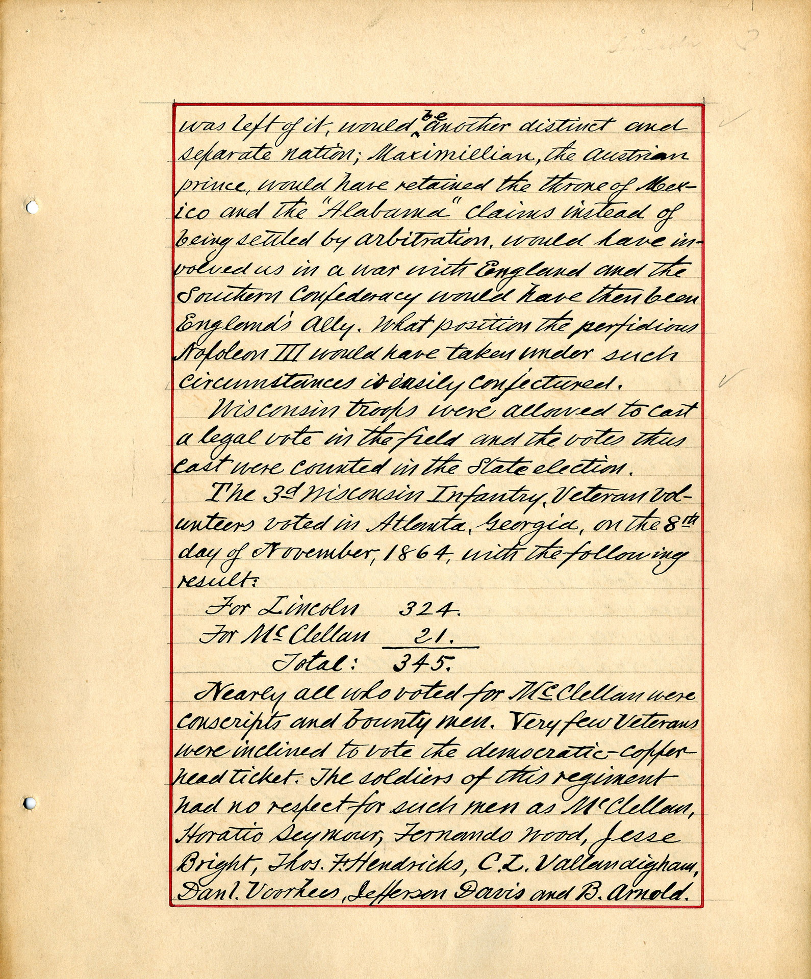 A scan shows a handwritten narrative on a page of age-darkened paper.