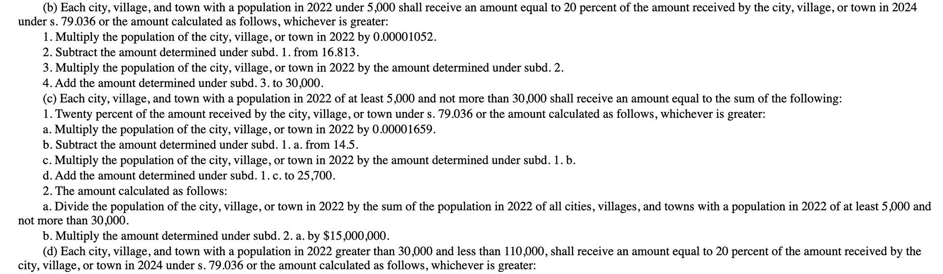 A screenshot shows multiple lines of text from a state statute.