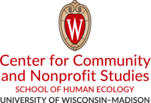 CCNS logo University of Wisconsin–Madison Center for Community and Nonprofit Studies logo with crest and text from the School of Human Ecology.