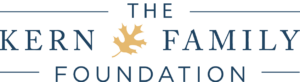 Blue logo with a gold leaf reading "The Kern Family Foundation"