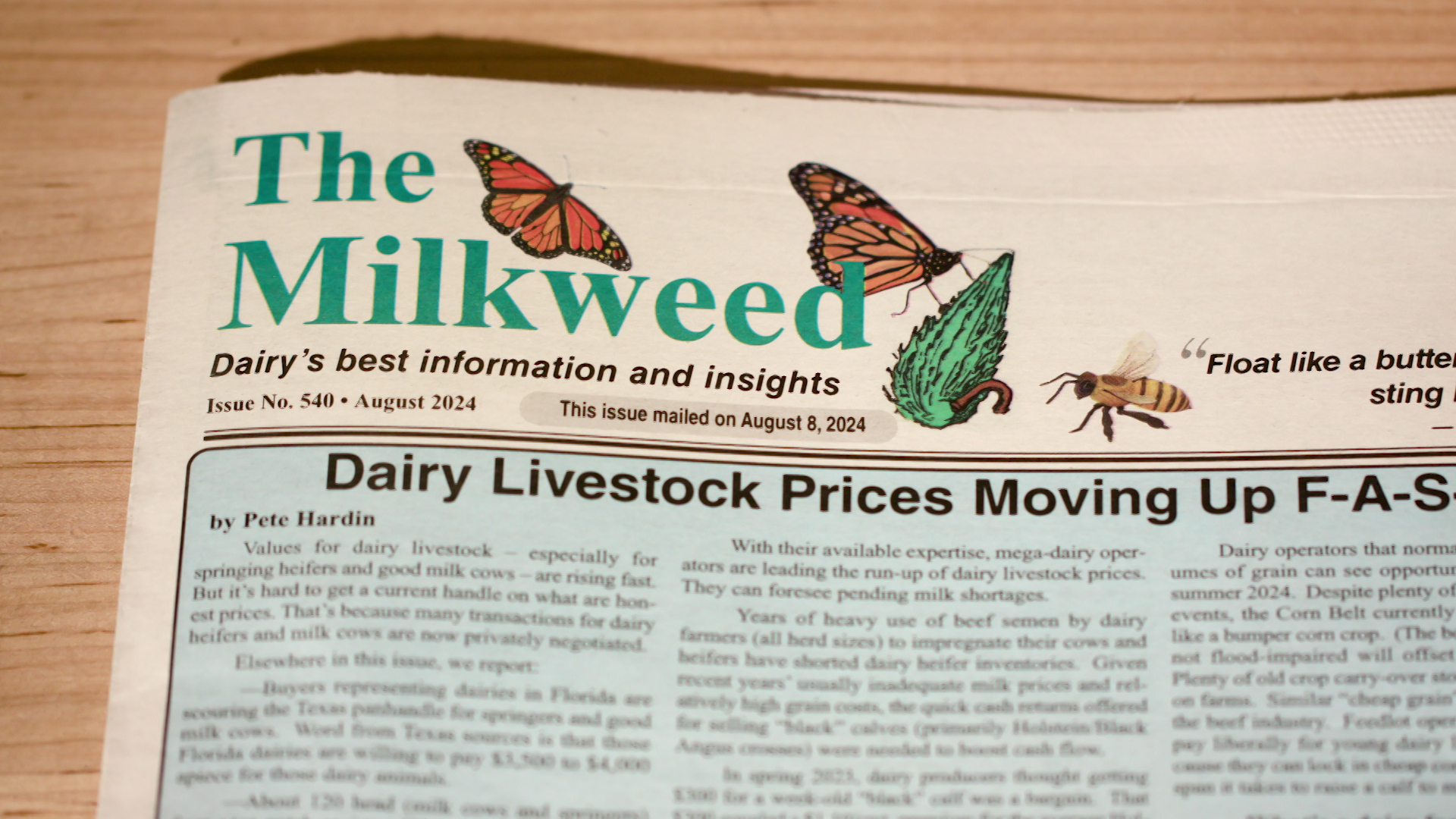 Covering Wisconsin's dairy industry for The Milkweed Covering Wisconsin's dairy industry for The Milkweed