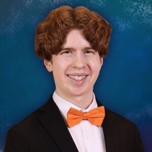 A portrait of Zachary Lemke in a suit and bow tie.