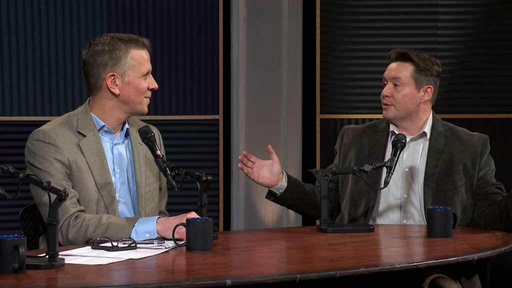 From “Inside Wisconsin Politics.” L-r: Shawn Johnson and Zac Schultz.