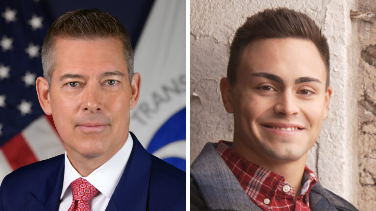 Side-by-side images show portraits of Sean Duffy and Michael Alfonso.