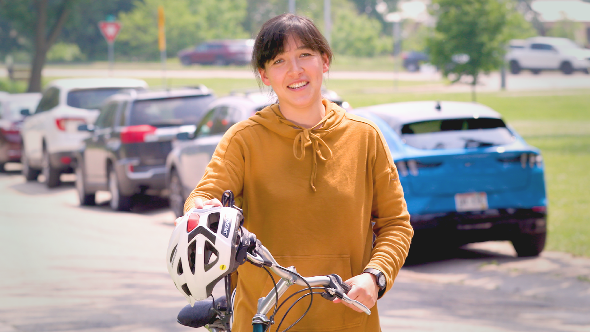 Biking to lower your carbon footprint